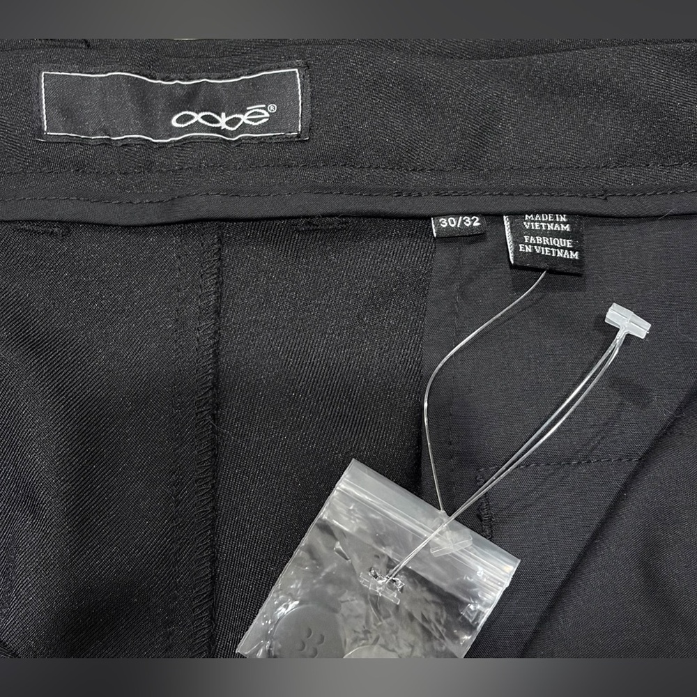 Classic Black Straight-Leg Women's Dress Pants - Picture 2 of 3